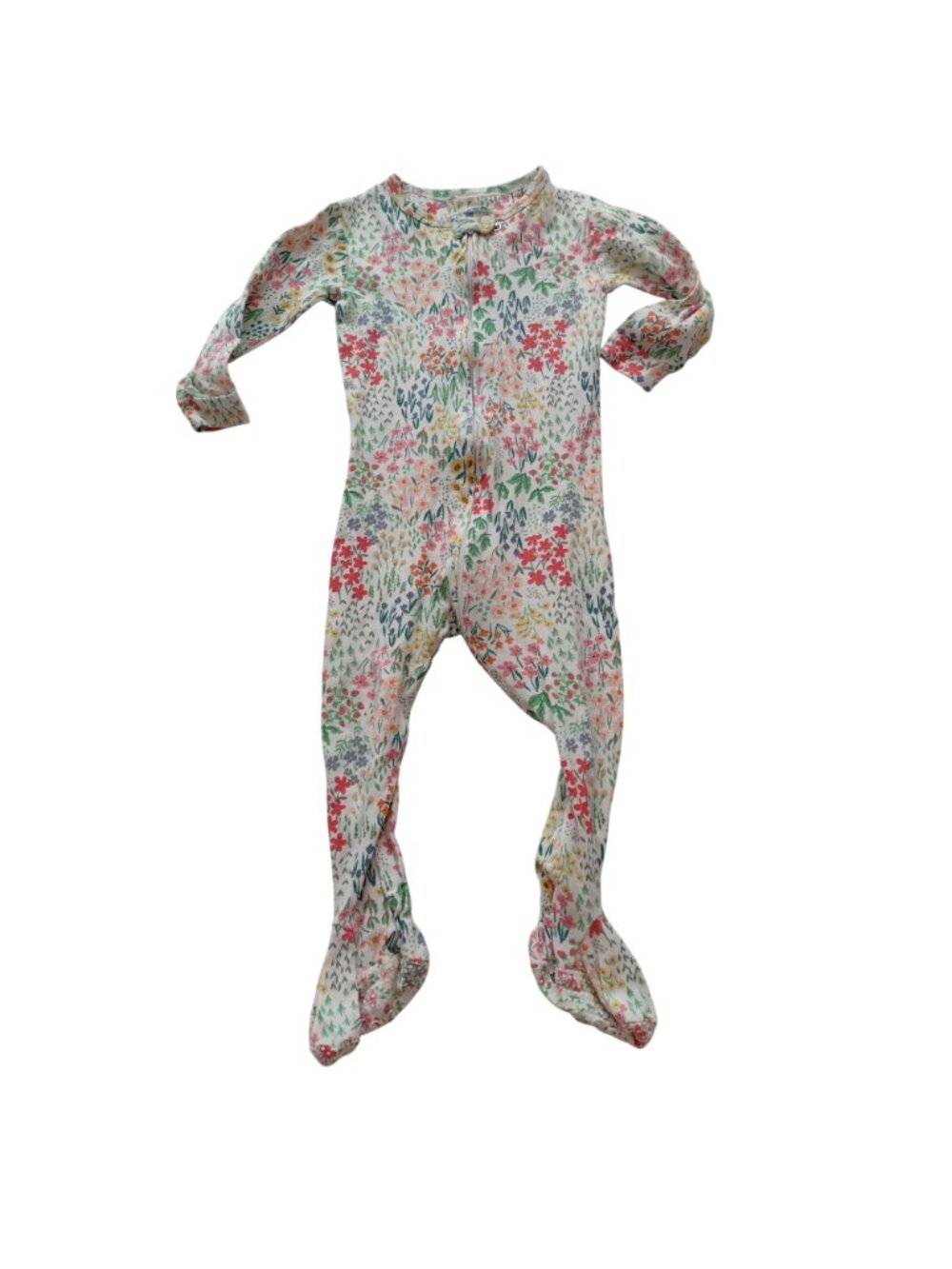 Baby Gap Organic Cotton Pajamas 18-24 M Floral Veggie Printed One Piece - Picture 7 of 10